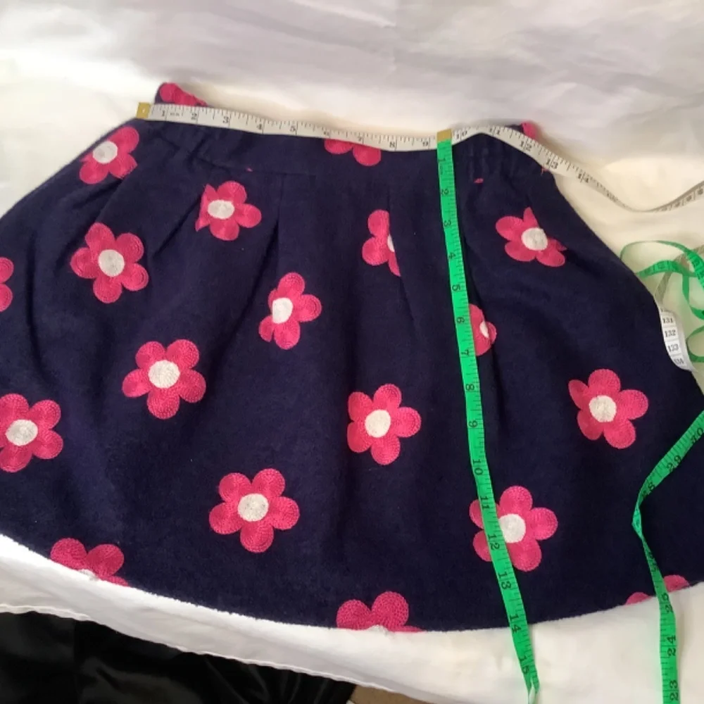 NWT Balabala wool embroidered girls skirt‎ navy pink beautiful